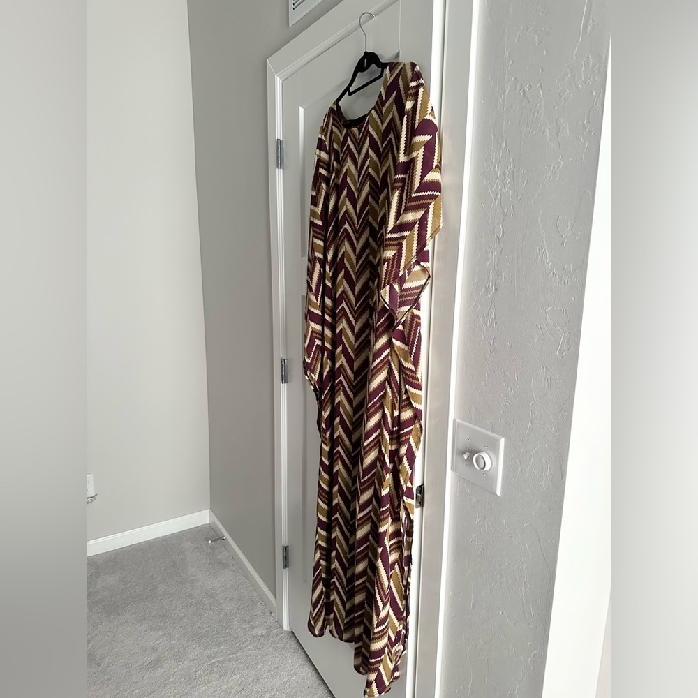Brown Khaki Kaftan Gown - Picture 9 of 12